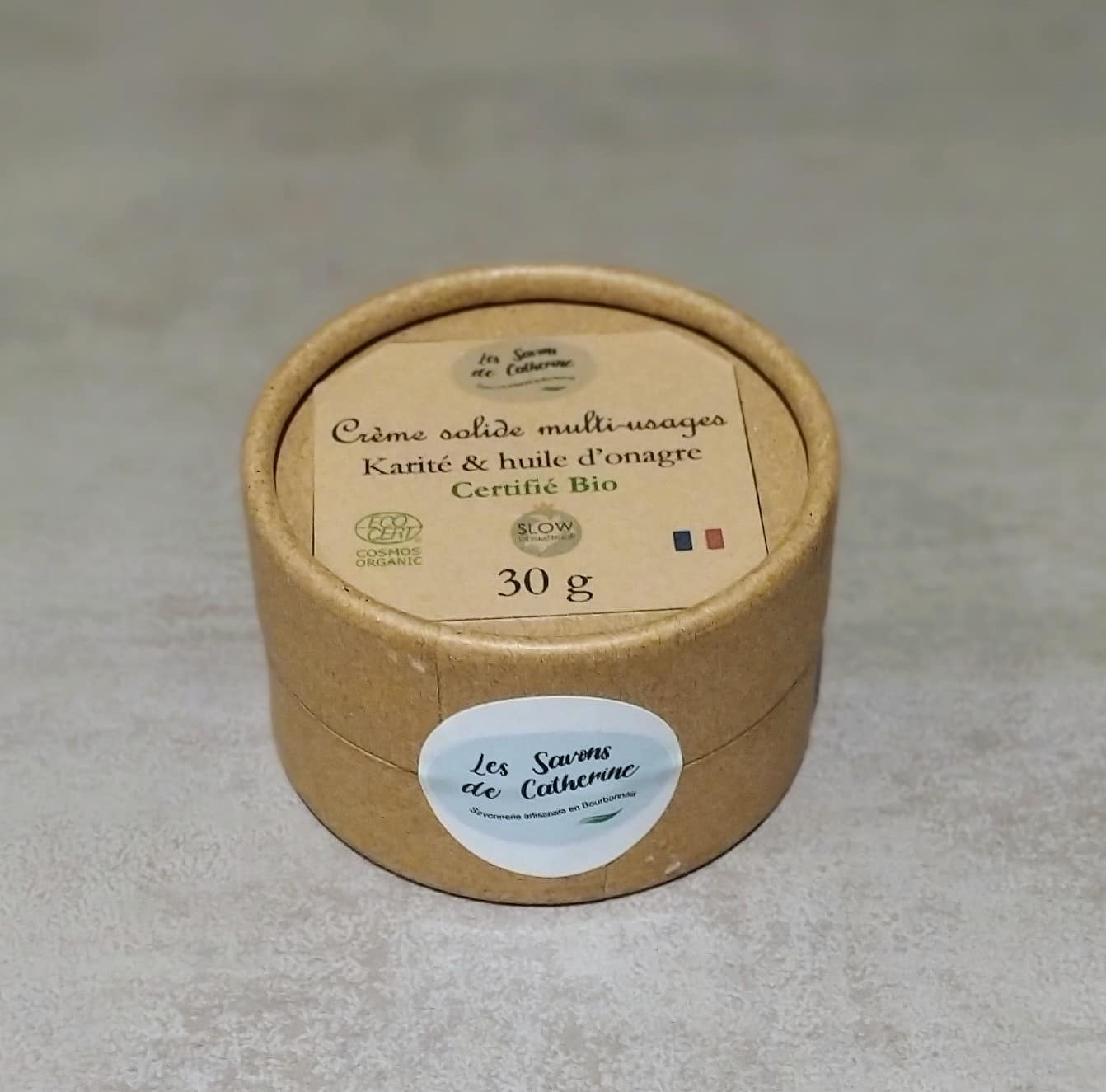 crème solide multiusages Karité & Huile d'onagre